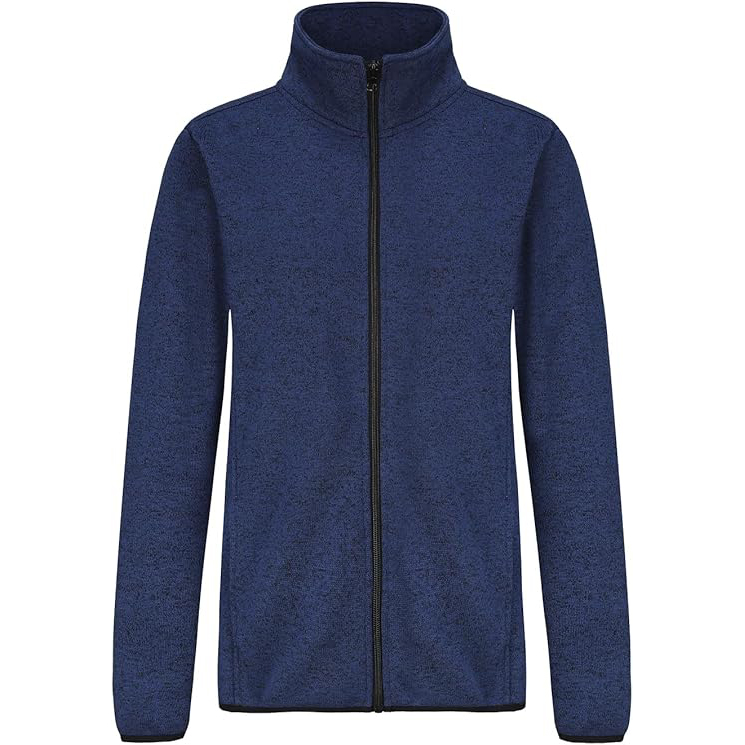 Suéter de manga larga para mujeres con cremallera con bolsillos con bolsillos