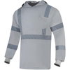 Camisas de manga larga reflectante reflectante de alta visibilidad trabajan camisetas para hombres con capucha