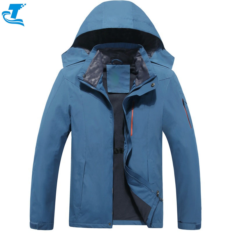 Chaqueta de esquí impermeable para hombres Capucha desmontable personalizable de talla grande de invierno