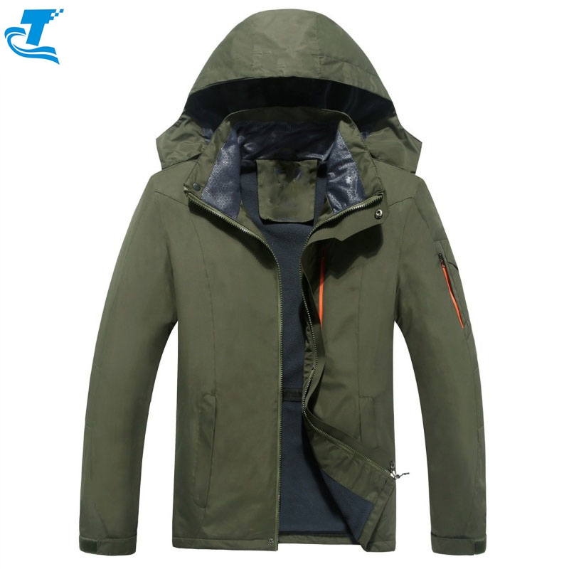 Chaqueta de esquí impermeable para hombres Capucha desmontable personalizable de talla grande de invierno